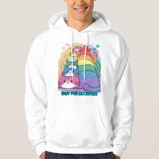 Alleen voor Kattenliefhebbers Design Pullover Hood (Voorkant)