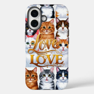 Alleen voor kattenliefhebbers, uw nieuwe telefoonh iPhone 16 hoesje