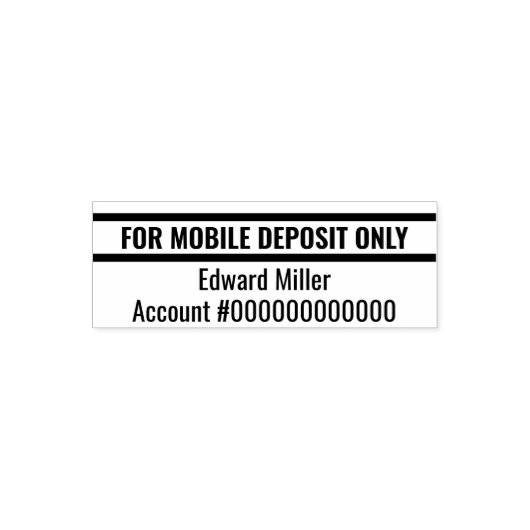Alleen voor mobiele aanbetaling en bankrekeningnum  zelfinktende stempel (Design)