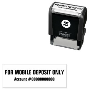 Alleen voor mobiele aanbetaling en bankrekeningnum zelfinktende stempel