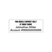Alleen voor mobiele storting Bankrekeningnummer en Zelfinktende Stempel (Design)