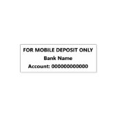 Alleen voor mobiele storting Bankrekeningnummer Ve Zelfinktende Stempel (Design)
