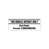 Alleen voor mobiele storting Bankrekeningnummer Zelfinktende Stempel (Design)