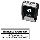 Alleen voor mobiele storting Bankrekeningnummer Zelfinktende Stempel (In situ)