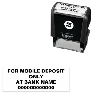 Alleen voor mobiele stortingen Banknaam rekening ( Zelfinktende Stempel