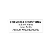 Alleen voor mobiele stortingen Bankrekeningnummer Zelfinktende Stempel (Design)