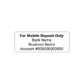 Alleen voor mobiele stortingen Zakelijke bankreken Zelfinktende Stempel (Design)