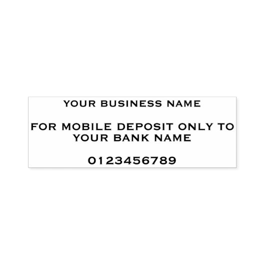 Alleen voor mobiele stortingen  zelfinktende stempel (Design)