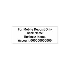 Alleen voor mobiele stortingsbedrijfsnaam bankreke  zelfinktende stempel