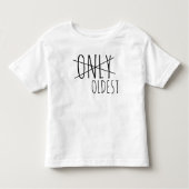 Alleen voor Oldest, nieuwe babyaankondiging Kinder Shirts (Voorkant)