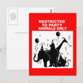 Alleen voor partijdieren briefkaart (Voorkant / Achterkant)