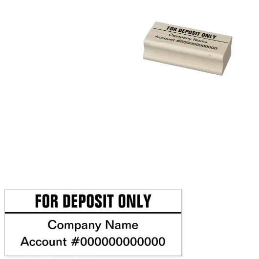 Alleen voor storting Bedrijfsnaam Bankrekeningnumm Rubberstempel (Gestempeld)