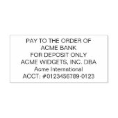 Alleen voor storting Cheque Zelfinktende Stempel (Design)
