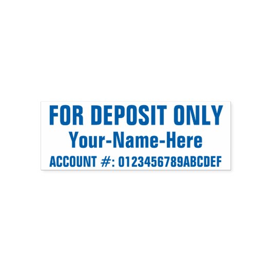 "ALLEEN VOOR STORTING" + Custom Name Rubber Stamp Zelfinktende Stempel (Design)