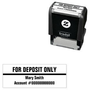 Alleen voor storting Klantnaam Bankrekeningnummer Zelfinktende Stempel