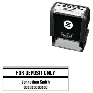 Alleen voor storting Klantnaam Bankrekeningnummer Zelfinktende Stempel