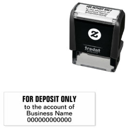 Alleen voor storting op de rekening van Bedrijfsna Zelfinktende Stempel