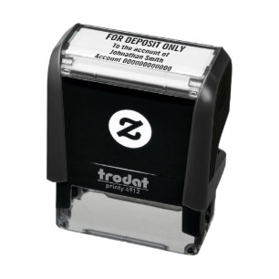 Alleen voor storting op de rekening van zelfinktende stempel