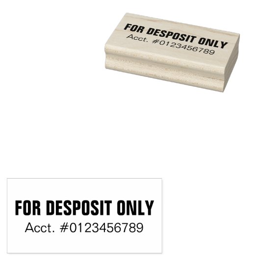 Alleen voor storting rubberstempel (Gestempeld)