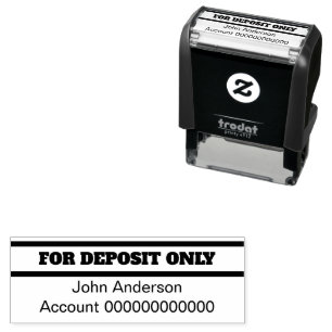 Alleen voor storting (vet) Naam Bank Rekeningnumme Zelfinktende Stempel