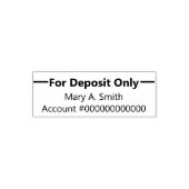 Alleen voor storting Vetgedrukte naam Bankrekening Zelfinktende Stempel (Design)