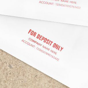 Alleen voor stortingszakenstempel  zelfinktende stempel