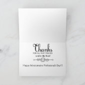 Alleen voor u Administratieve Professionals Day Ka Kaart (Binnen)