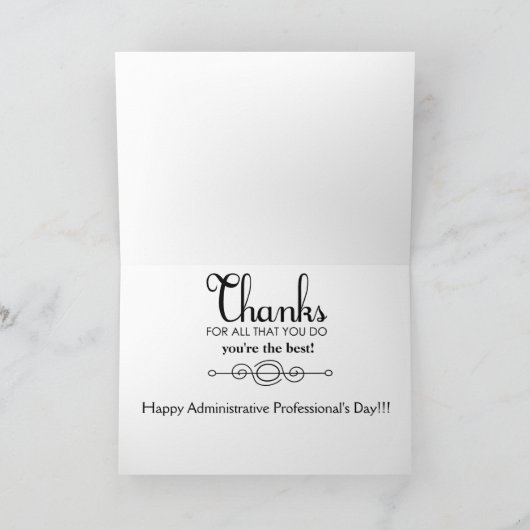 Alleen voor u Administratieve Professionals Day Ka Kaart (Binnen)
