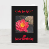 *ALLEEN VOOR U* OP UW BIRTHDAAG KAART (Voorkant)