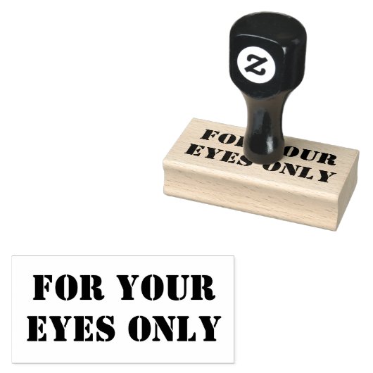 ALLEEN VOOR UW OGEN RUBBERSTEMPEL (Gestempeld)