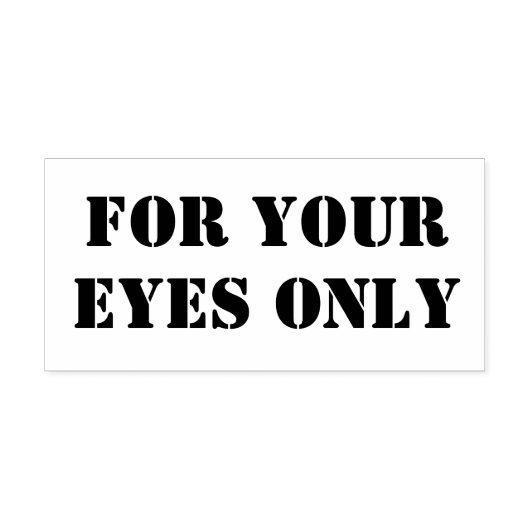 ALLEEN VOOR UW OGEN RUBBERSTEMPEL (Afrduk)