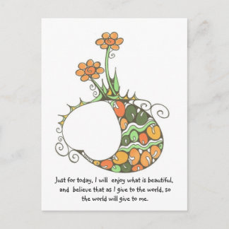 Alleen voor vandaag, briefkaart