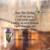 Alleen voor vandaag de vlinder Inspirerend Raamsticker (Vel 2)