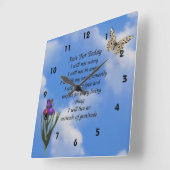 Alleen voor vandaag de vlinder Inspirerend Vierkante Klok (Hoek)