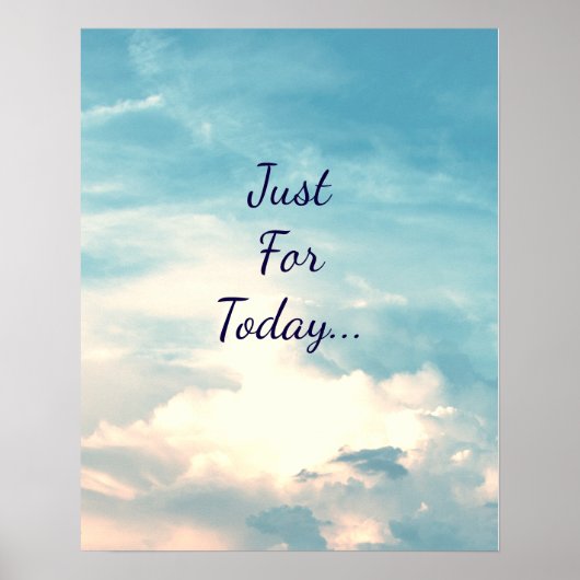 Alleen voor vandaag... poster (Voorkant)