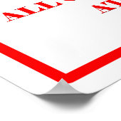 Alleen voor voetspatiëring poster (Hoek)