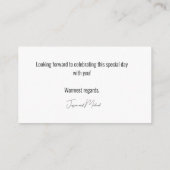 Alleen voor volwassenen!💍 Minimalistische Elegant Informatiekaartje (Achterkant)