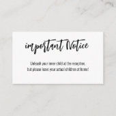 Alleen voor volwassenen!💍 Minimalistische Elegant Informatiekaartje (Voorkant)