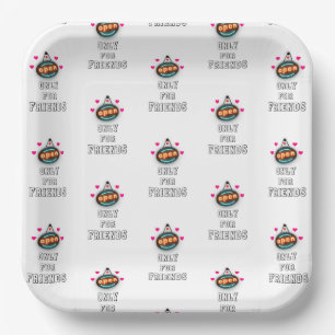 Alleen voor vrienden 30 meisjes jongens Kind juli  Papieren Bordje