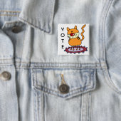 ALLEEN VOOR VUN STEMMING! VIERKANTE BUTTON 5,1 CM (In situ)