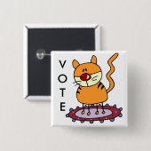 ALLEEN VOOR VUN STEMMING! VIERKANTE BUTTON 5,1 CM (Voorkant /achterkant)