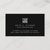 Alleen voorzijde | Logo op zwart Visitekaartje (Voorkant)