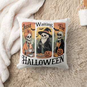 Alleen wachten op Halloween – Grappig en eng seizo Kussen