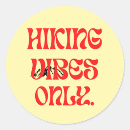 Alleen wandelvibes ronde sticker