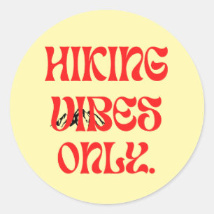 Alleen wandelvibes ronde sticker