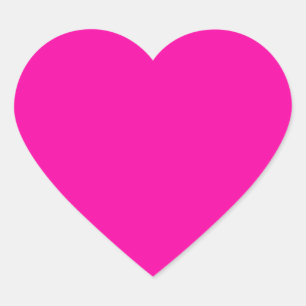 Alleen warm roze kleur Aangepast ontwerp Hart Sticker