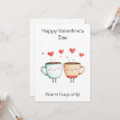 Alleen warme knuffels! – Hartelijke en schattige V Kaart (Voorkant / Achterkant in situ)