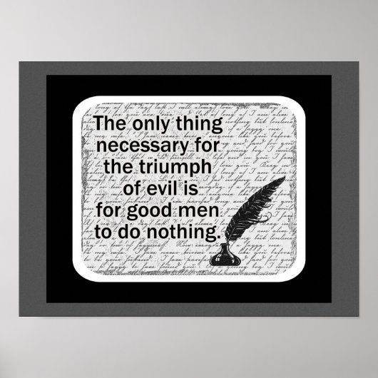Alleen wat nodig is voor de triomf van het kwaad poster (Voorkant)