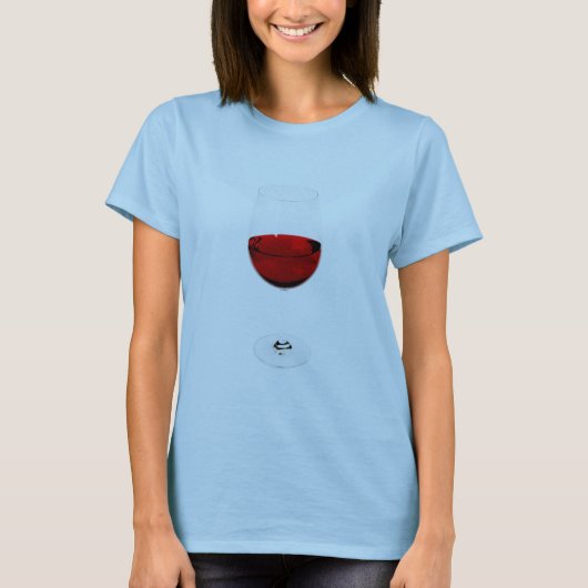 alleen wijnglas t-shirt (Voorkant)