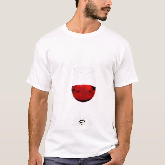 alleen wijnglas t-shirt (Voorkant)